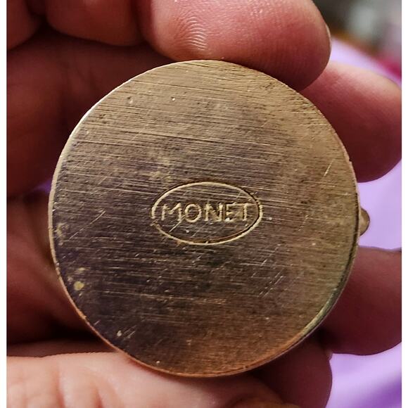 Vtg Monet Enamel Dragonfly Hinged Trinket Box Green - Picture 6 of 6